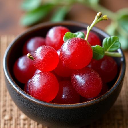 陶器の器に入った完熟南高梅の梅干し